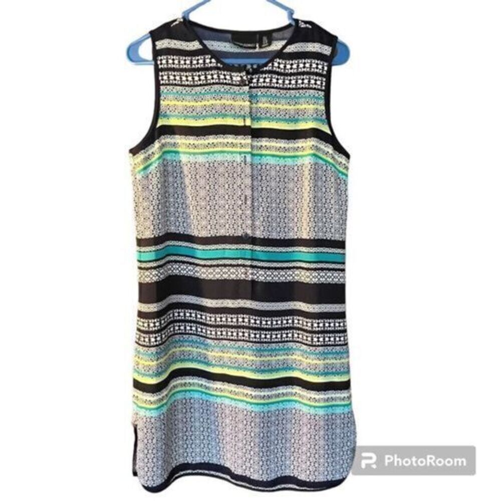 CYNTHIA ROWLEY STRIPED SHIFT DRESS